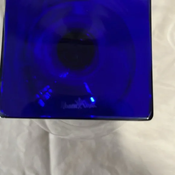 Set of 4 Rosenthal Cobalt Blue Square Stemmed Cognac Brandy Snifters - Picture 5 of 6